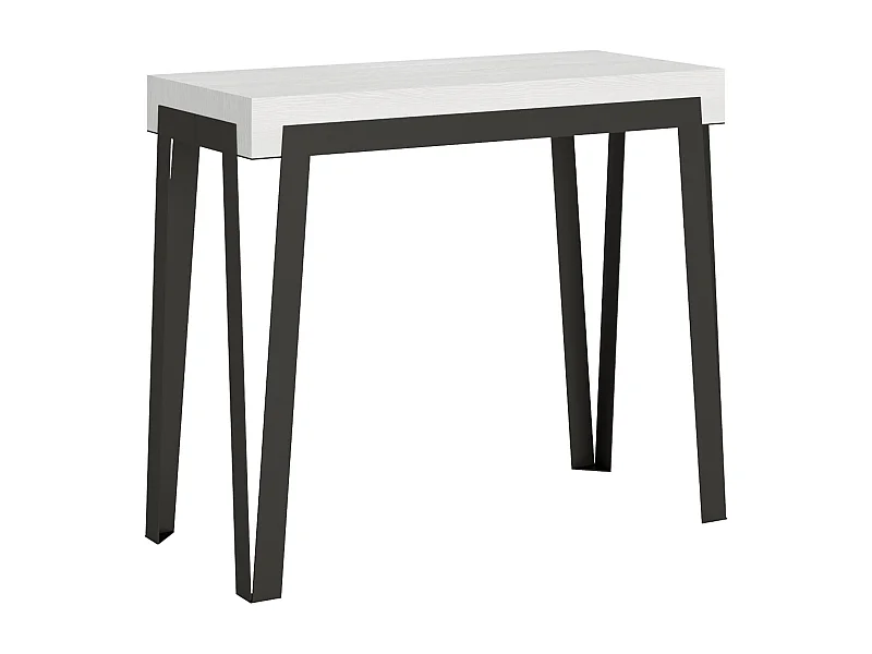 Consolle allungabile 90x40/300 cm Rio bianco frassino