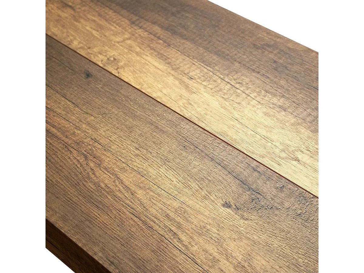 Console extensible 90x40/300 cm Tecno noyer pieds anthracite