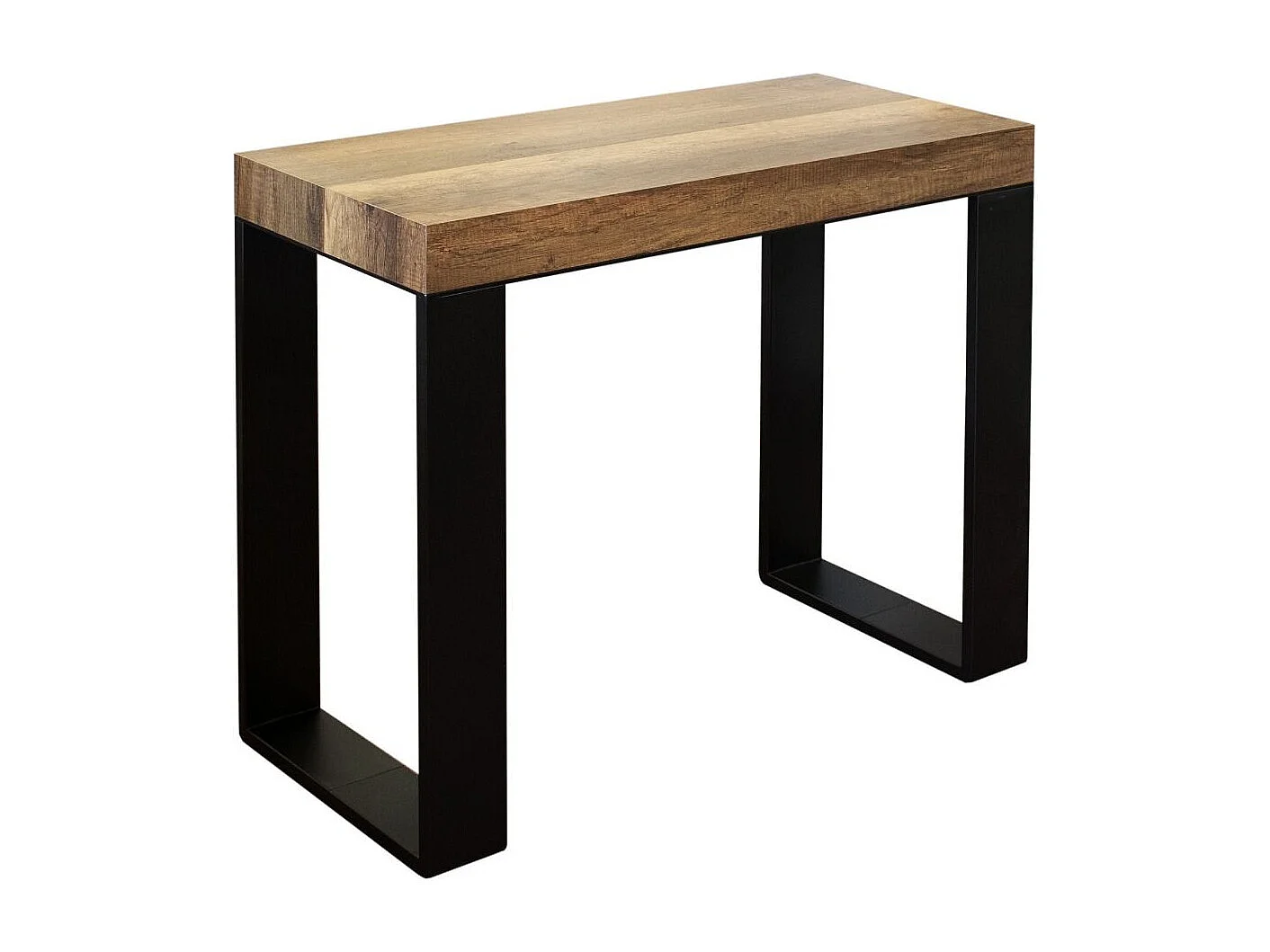 Console extensible 90x40/300 cm Tecno noyer pieds anthracite