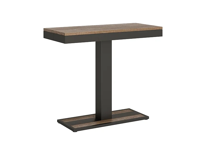 Console extensible 90x40/300 cm Capital Evolution Chêne Nature cadre Anthracite