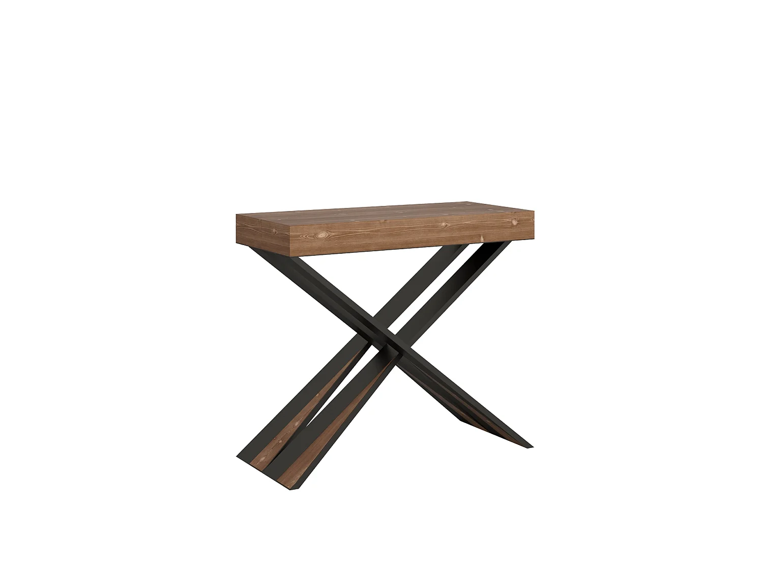 Mesa consola extensível 90x40/290 cm Diago Premium Abeto tingido quadro Antracite