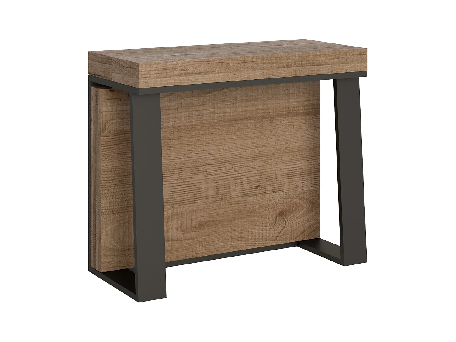 Consola extensible 90x40/288 cm Asia Roble Natural estructura Antracita