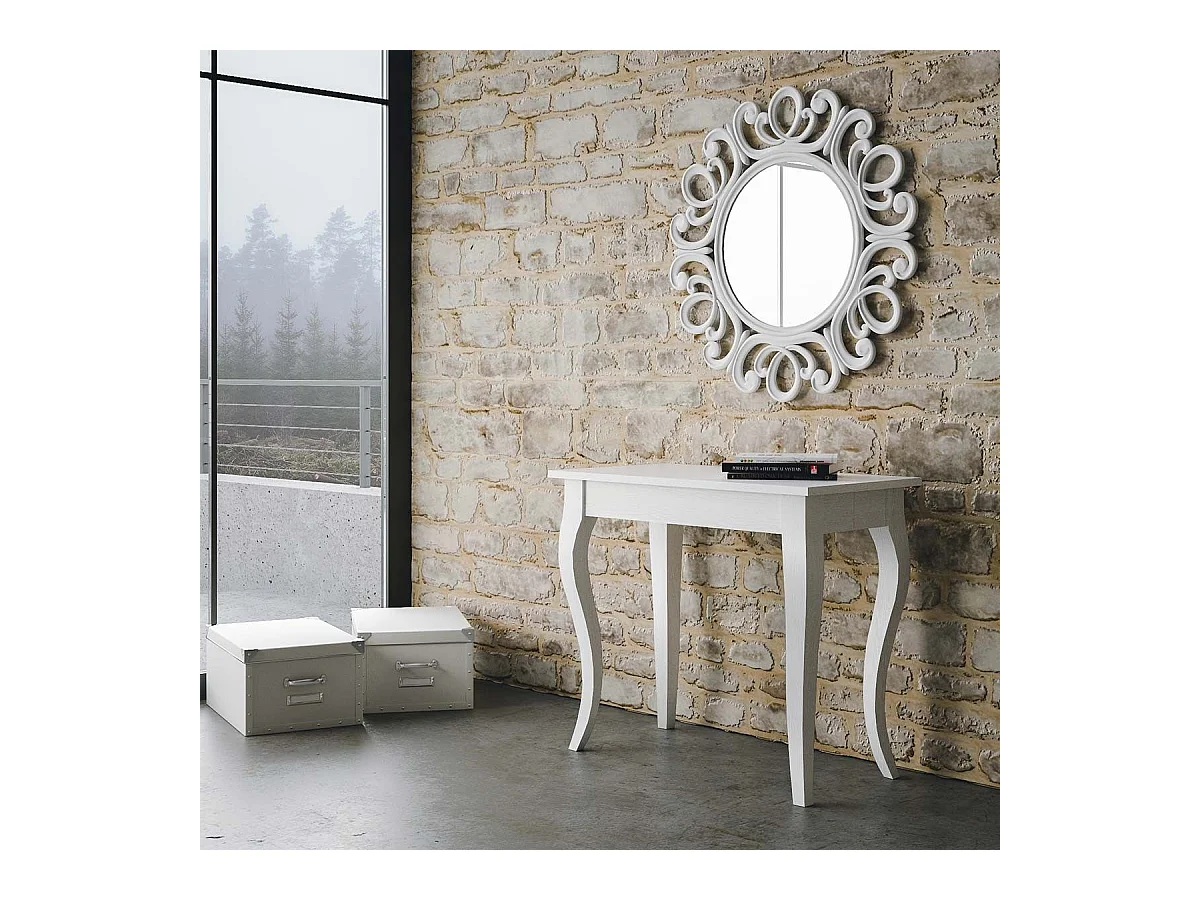 Consolle allungabile 90x48/204 cm Olanda Small bianco frassino