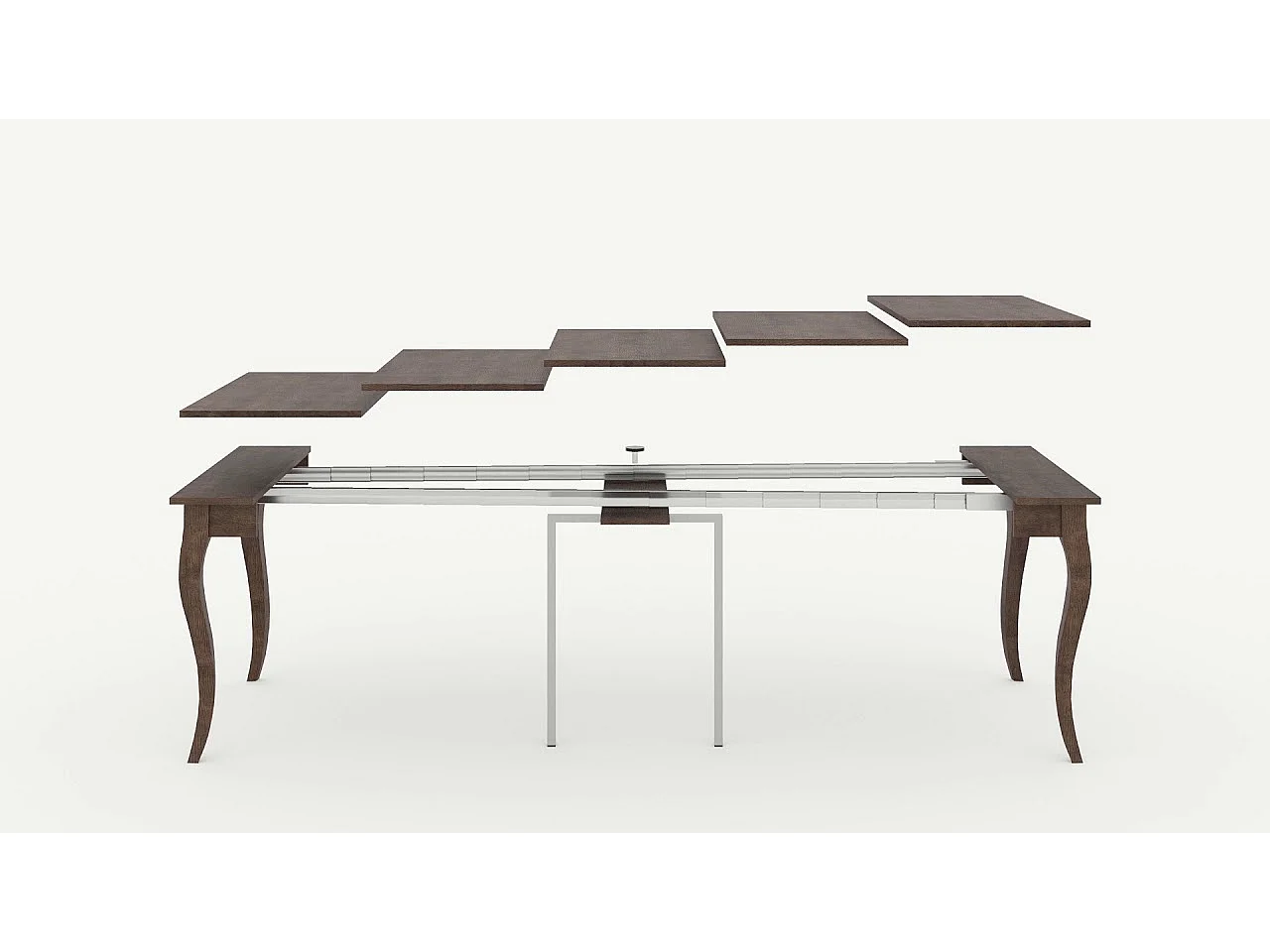 Konsola rozkładana 90x48/204 cm Olanda Small Frassino biała