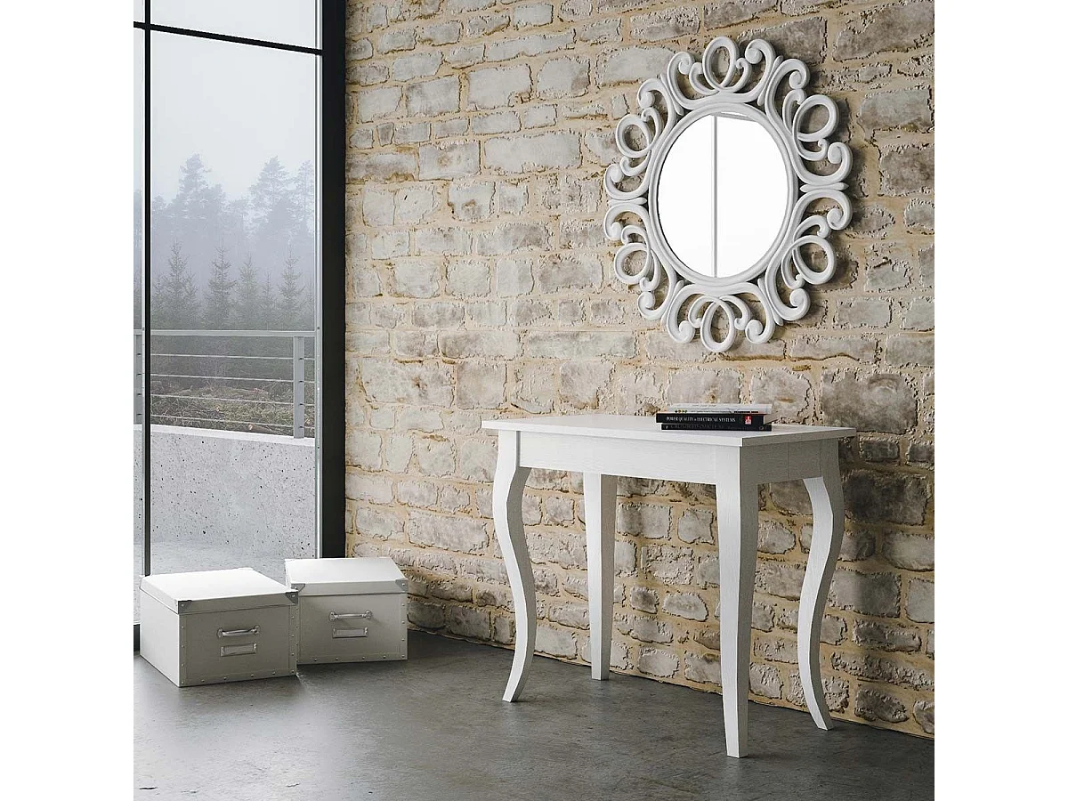Console extensible 90x48/204 cm Olanda Small Frêne Blanc