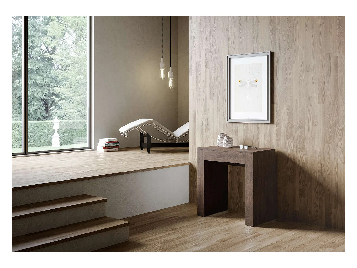 Mesa consola extensível 78x47/299 cm Allin Nogueira