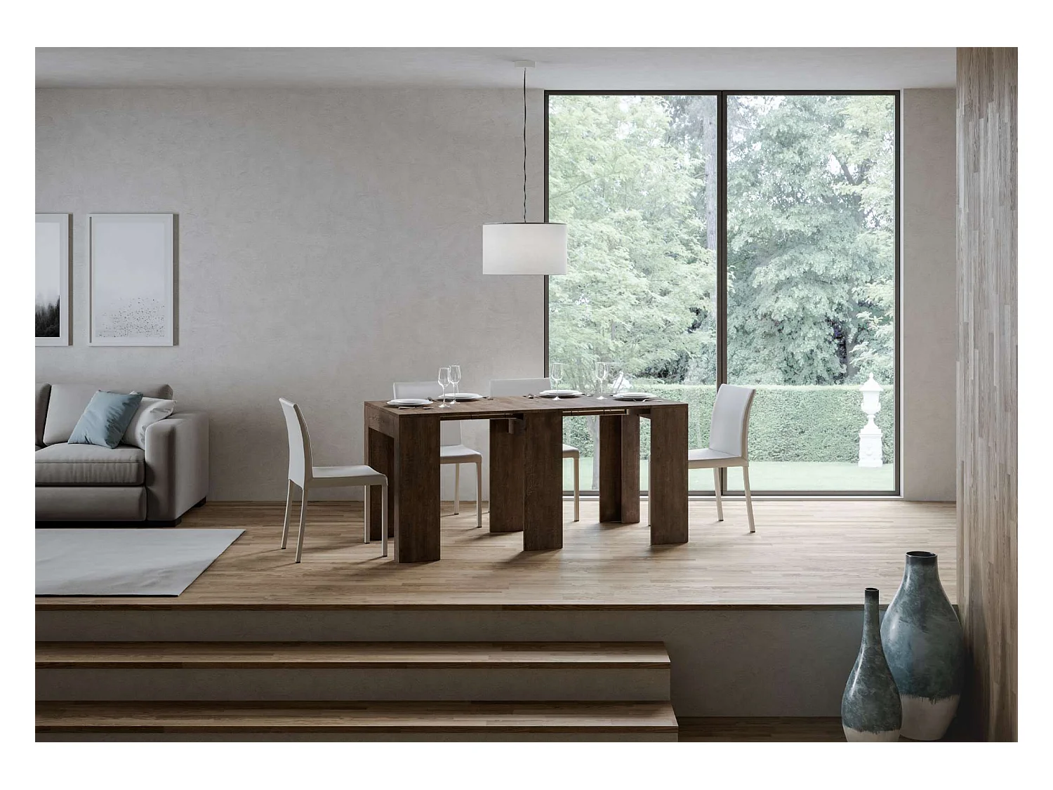 Mesa consola extensível 78x47/299 cm Allin Nogueira