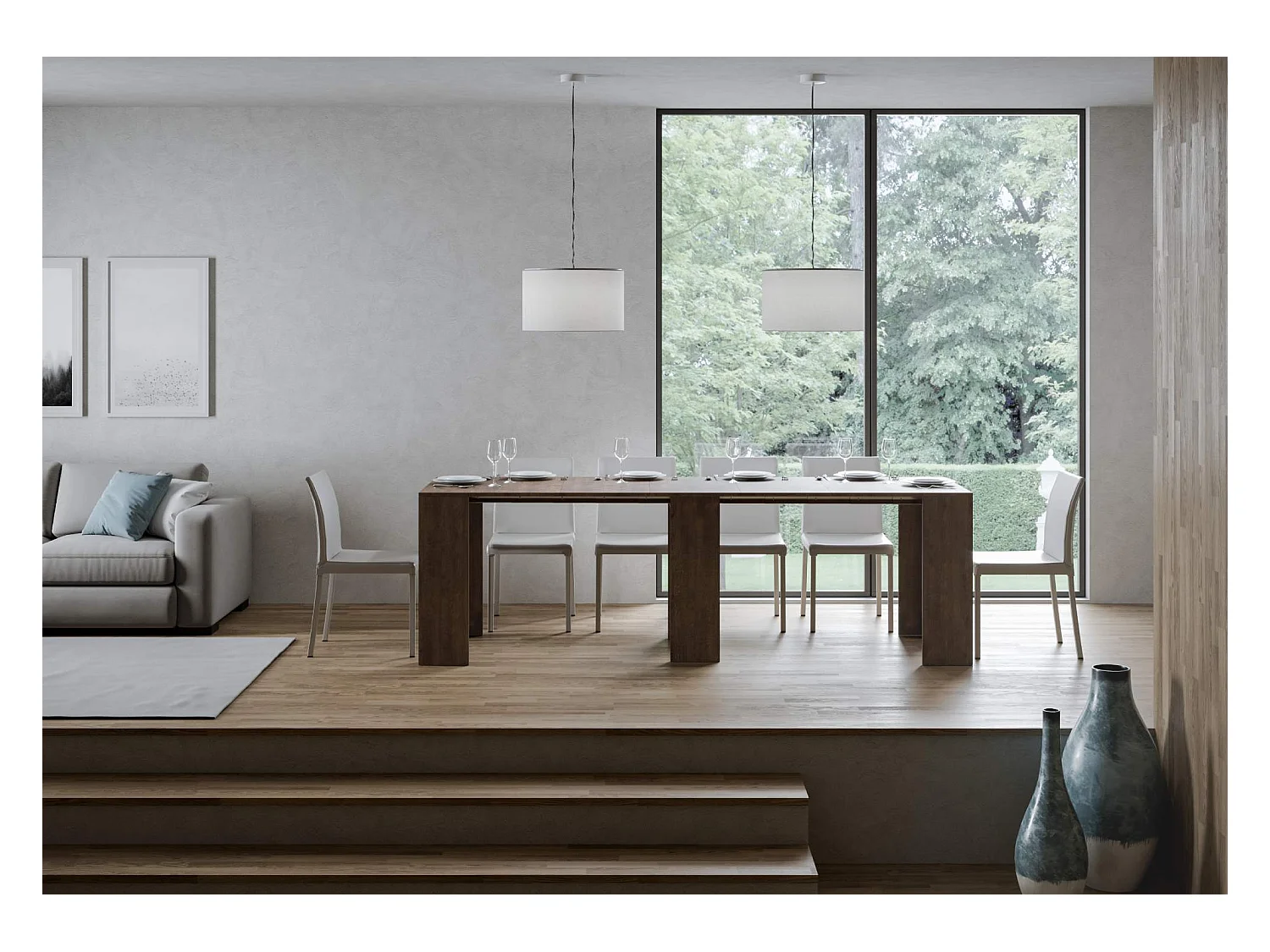 Mesa consola extensível 78x47/299 cm Allin Nogueira