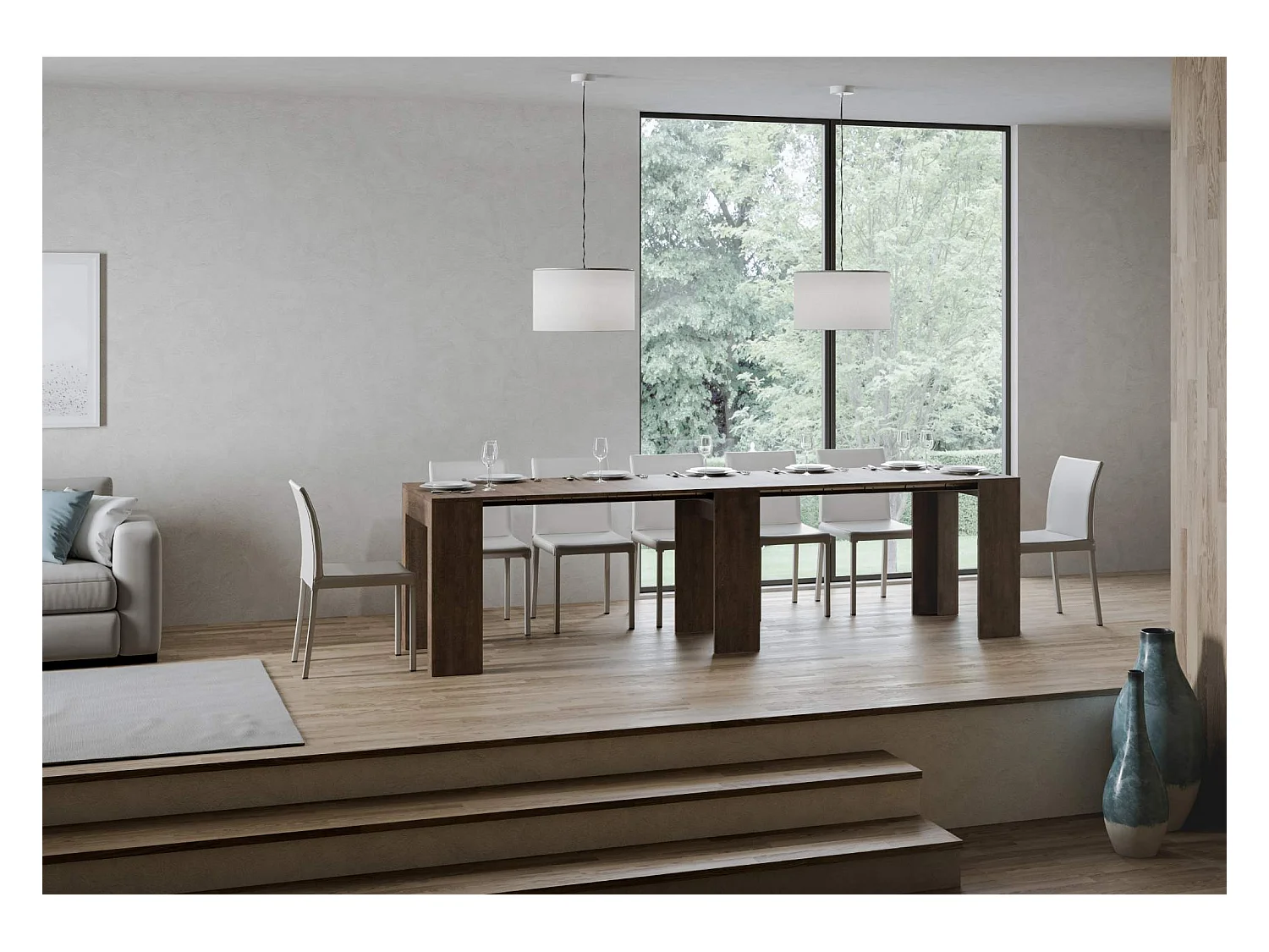 Mesa consola extensível 78x47/299 cm Allin Nogueira