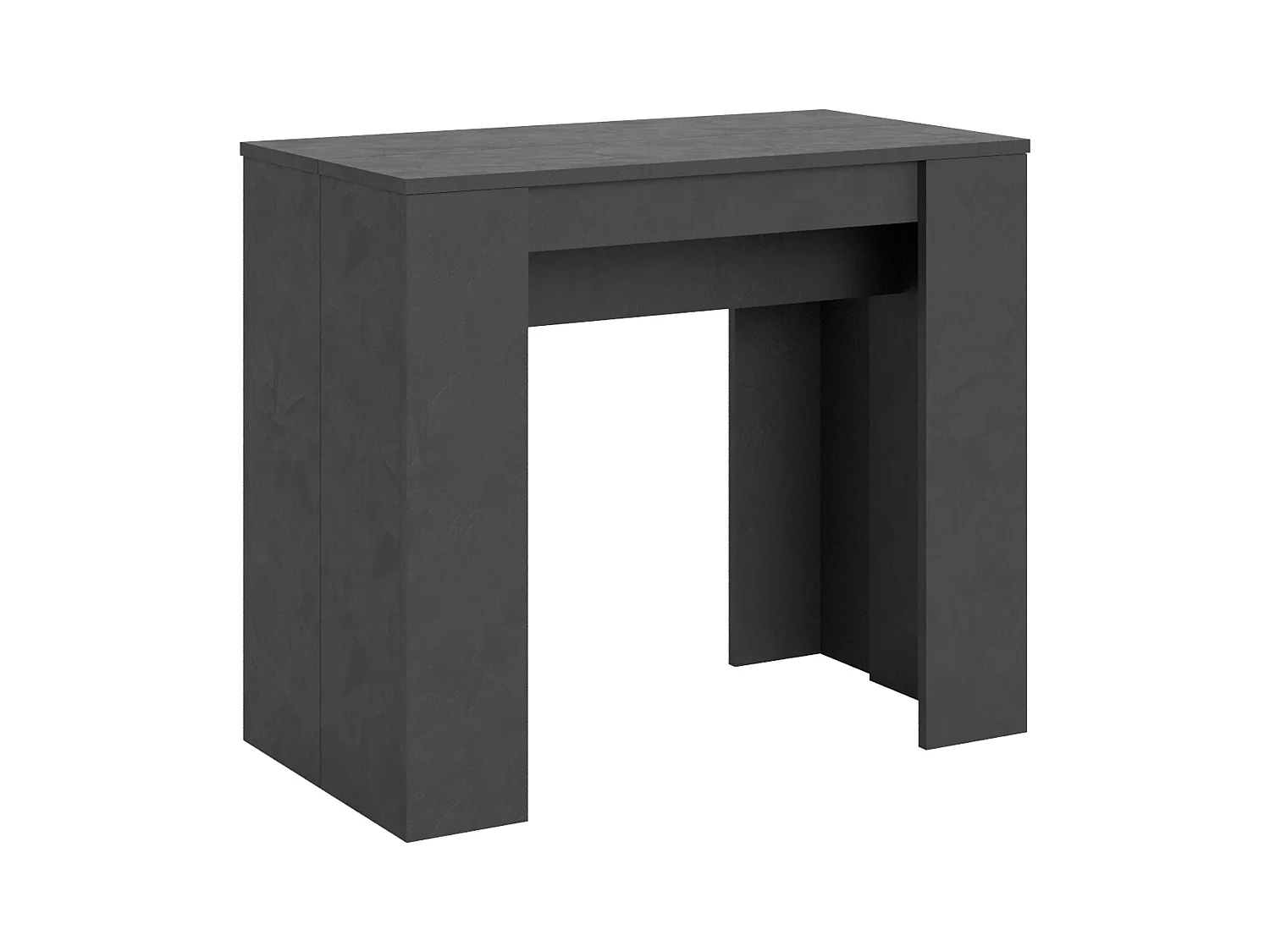 Bina uitschuifbare houten console 90x48/204 of 90x48/308 cm-Kleur Houtskool grijs-Verlengsnoeren 3 uitbreidingen