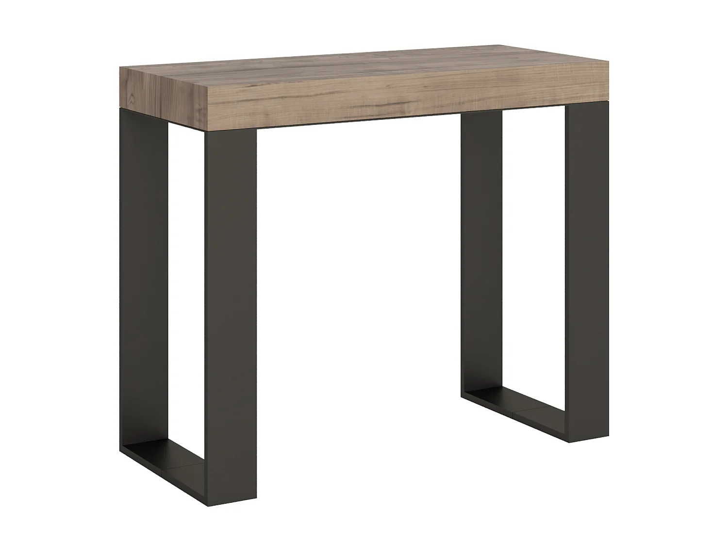 Console extensible 90x40/196 cm Tecno Small chêne nature pieds anthracite