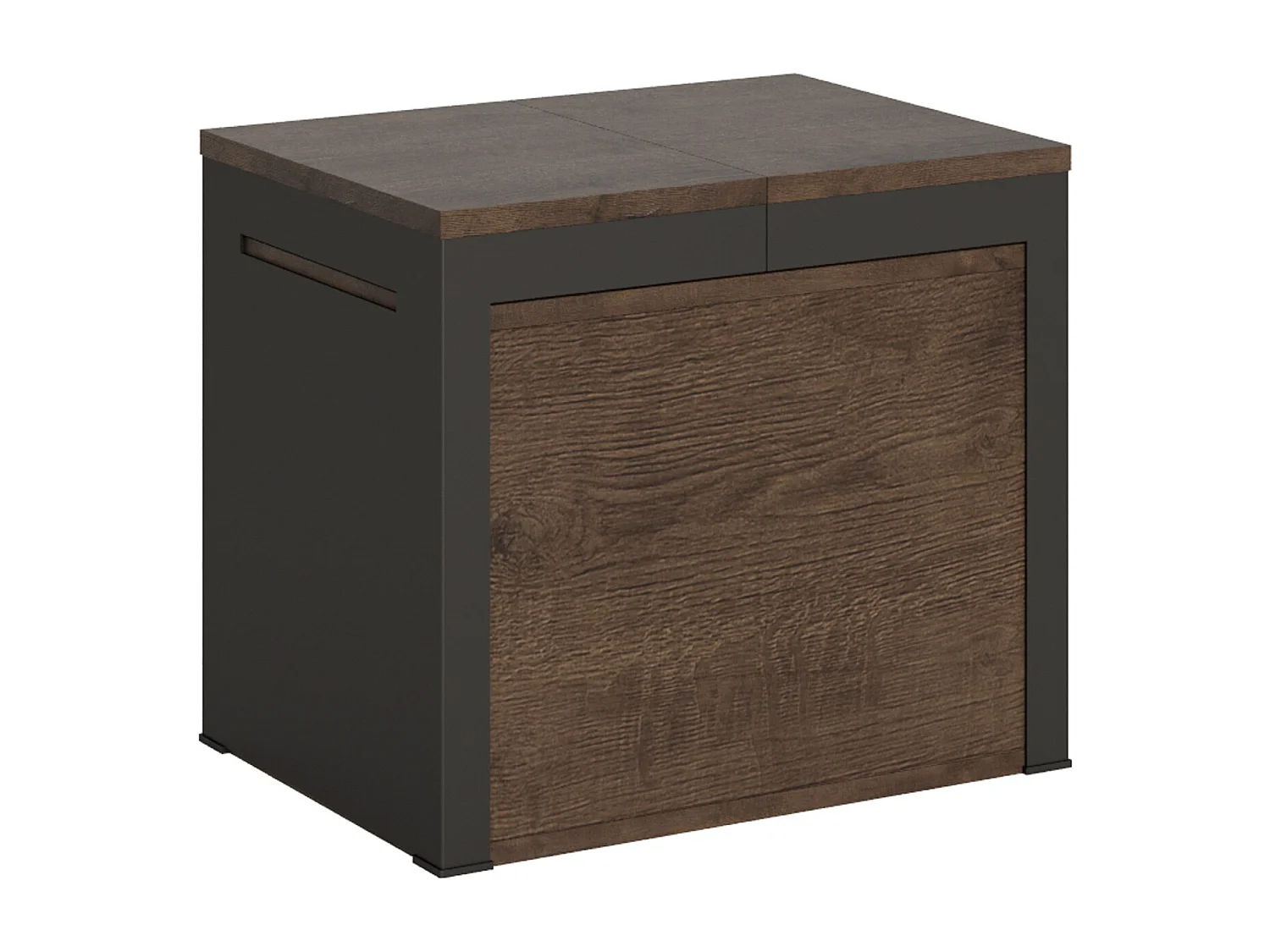 Banc extensible 55x40/305 cm Walk Noyer rallonges internes cadre Anthracite