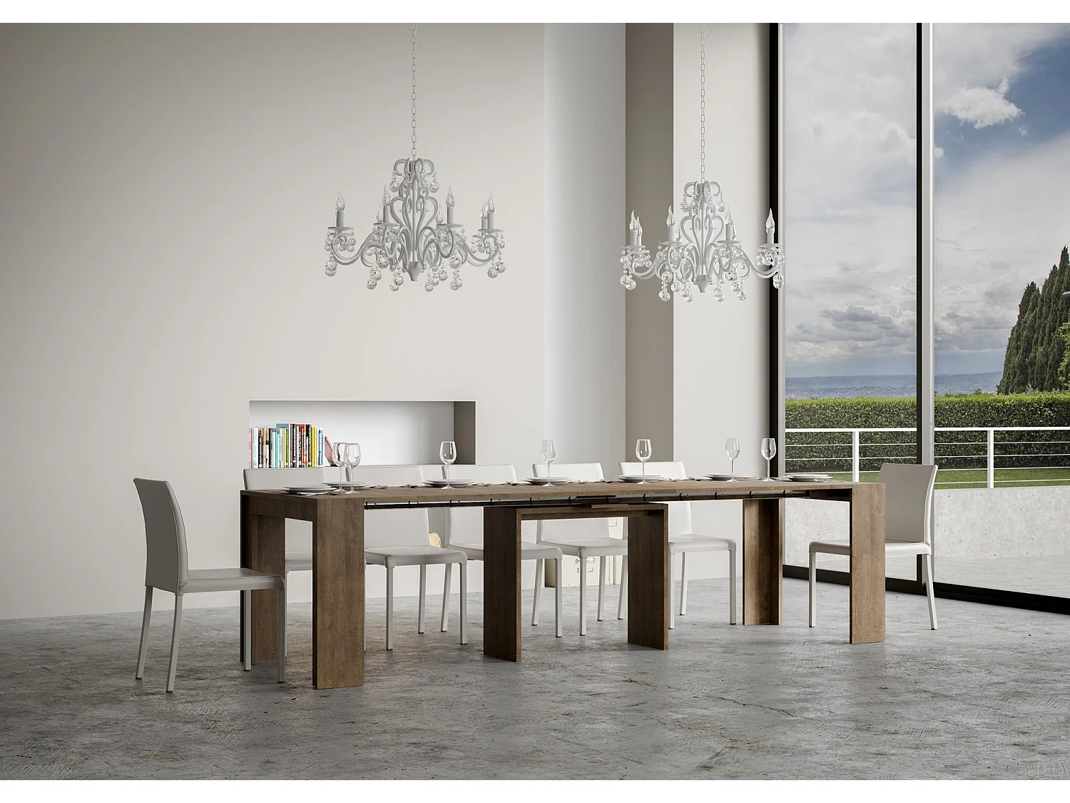 Console extensible 90x42/302 cm Mia Noyer