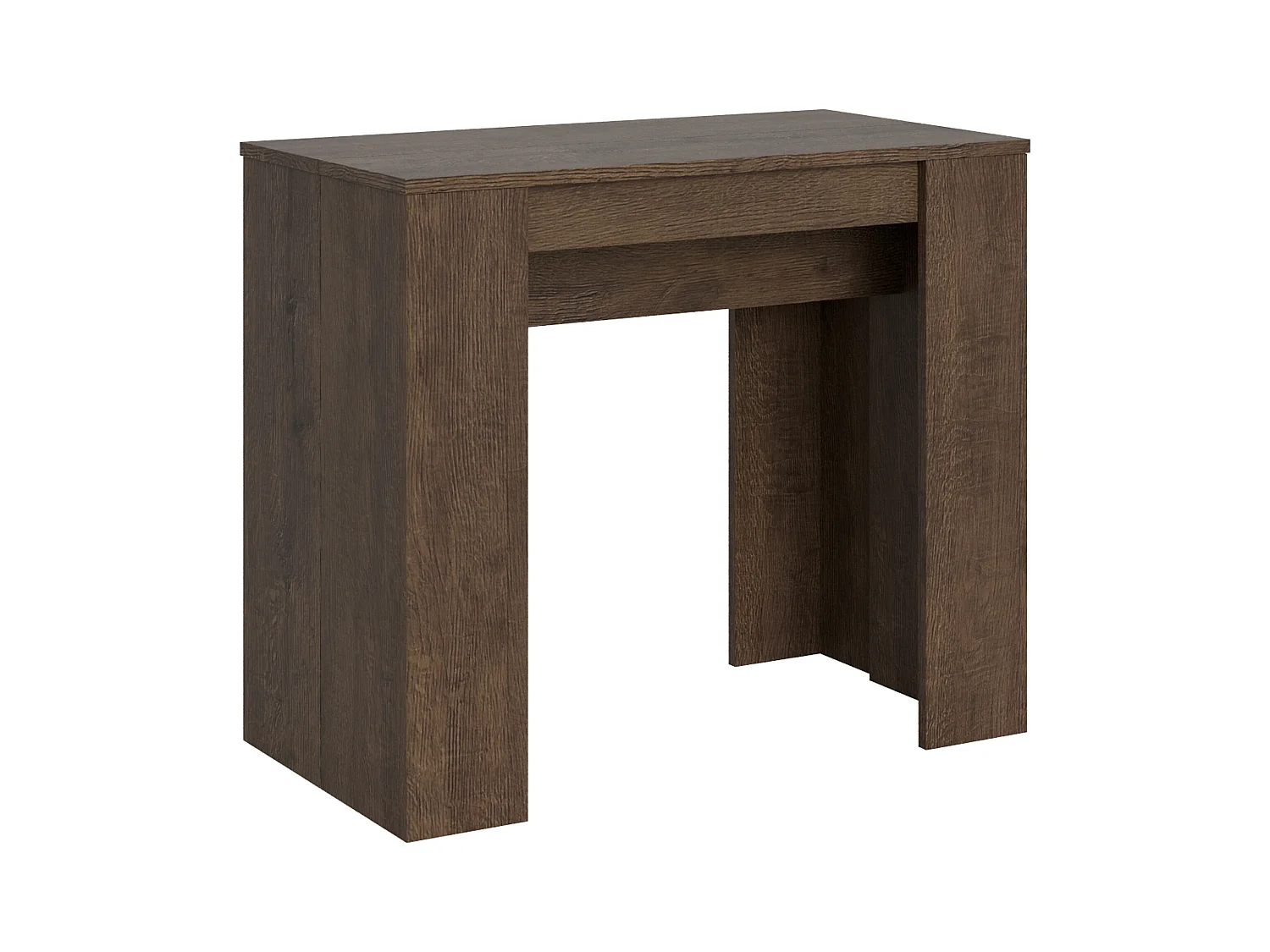 Consola extensible de madera Bina 90x48/204 o 90x48/308 cm-Color Marrón-Alargaderas 5 extensiones