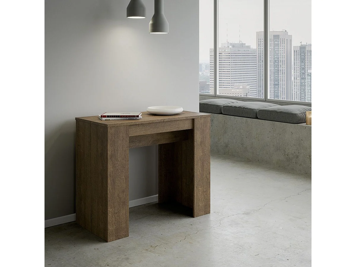 Consolle allungabile 90x48/308 cm Basic noce