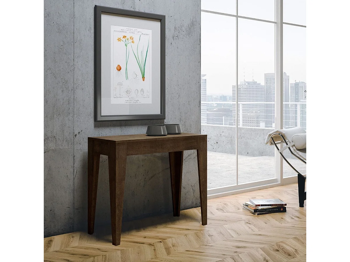 Console extensible 90x42/302 cm Isotta noyer