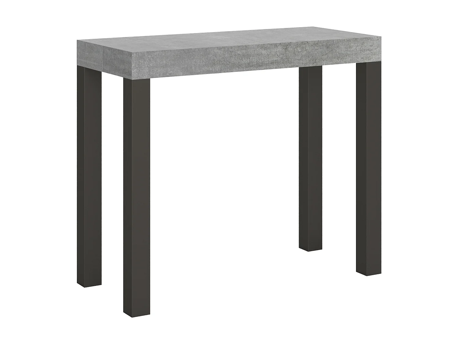 Udtrækkeligt konsolbord 90x40/196 cm Everyday Small Cementstel Antracit