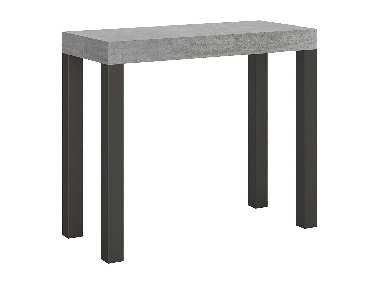 Udtrækkeligt konsolbord 90x40/196 cm Everyday Small Cementstel Antracit