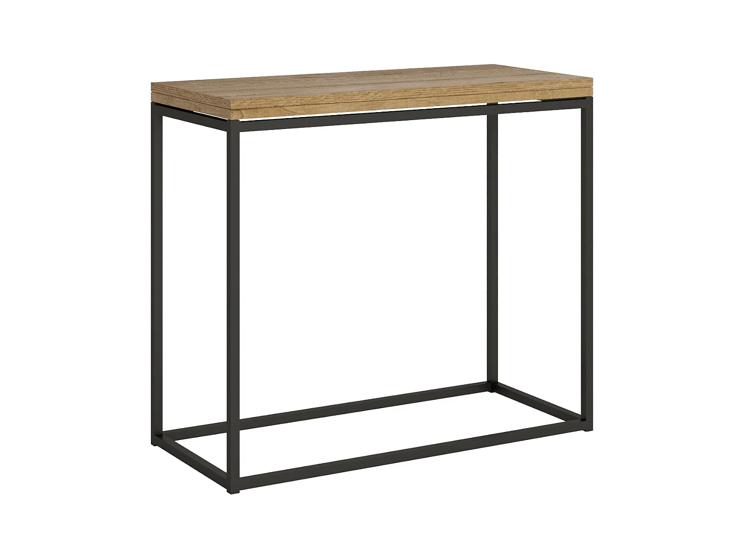 Consolle apribile 90x45/90 cm Nordica Libra Quercia Natura telaio Antracite