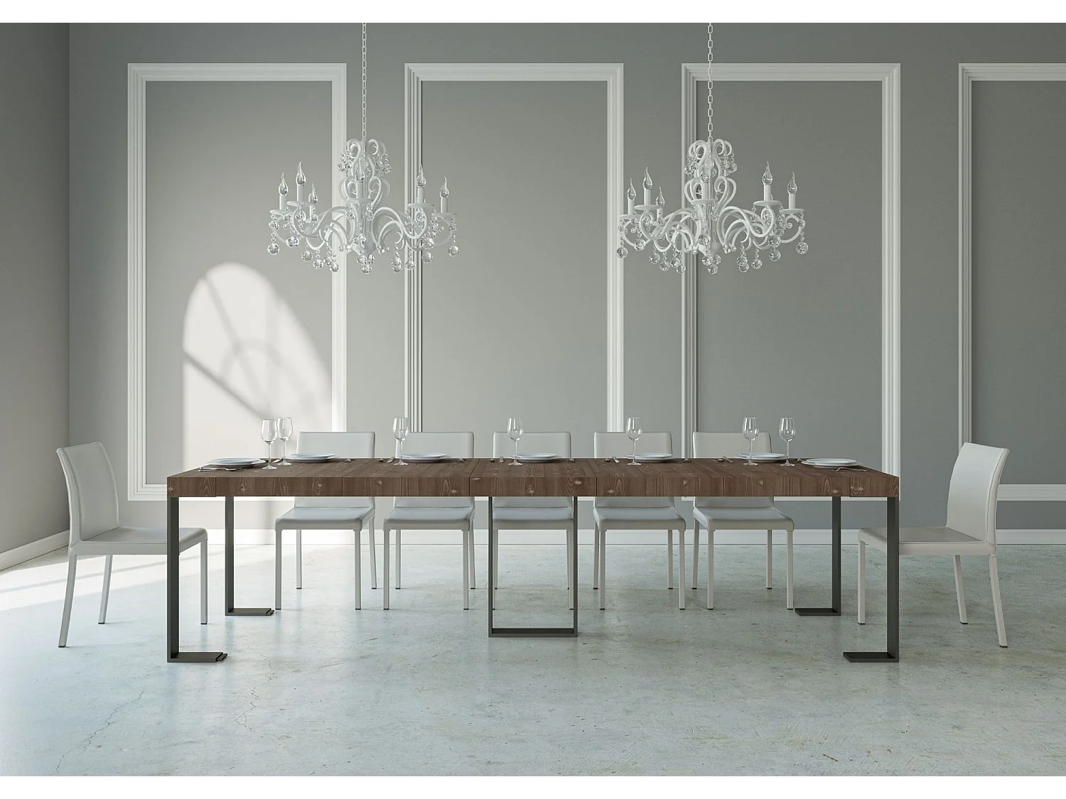 Console Primula Premium Sapin Teinté cadre Anthracite