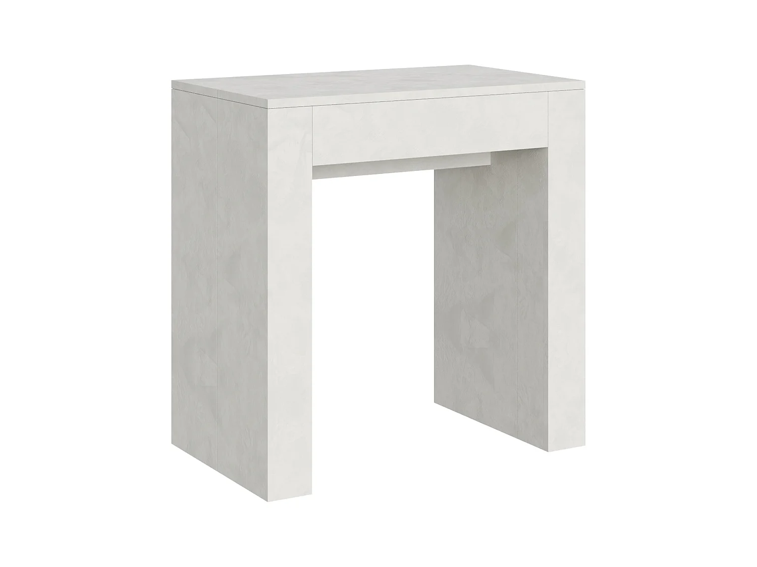 Console extensible 78x47/299 cm Allin Blanc Spatulé rallonges internes