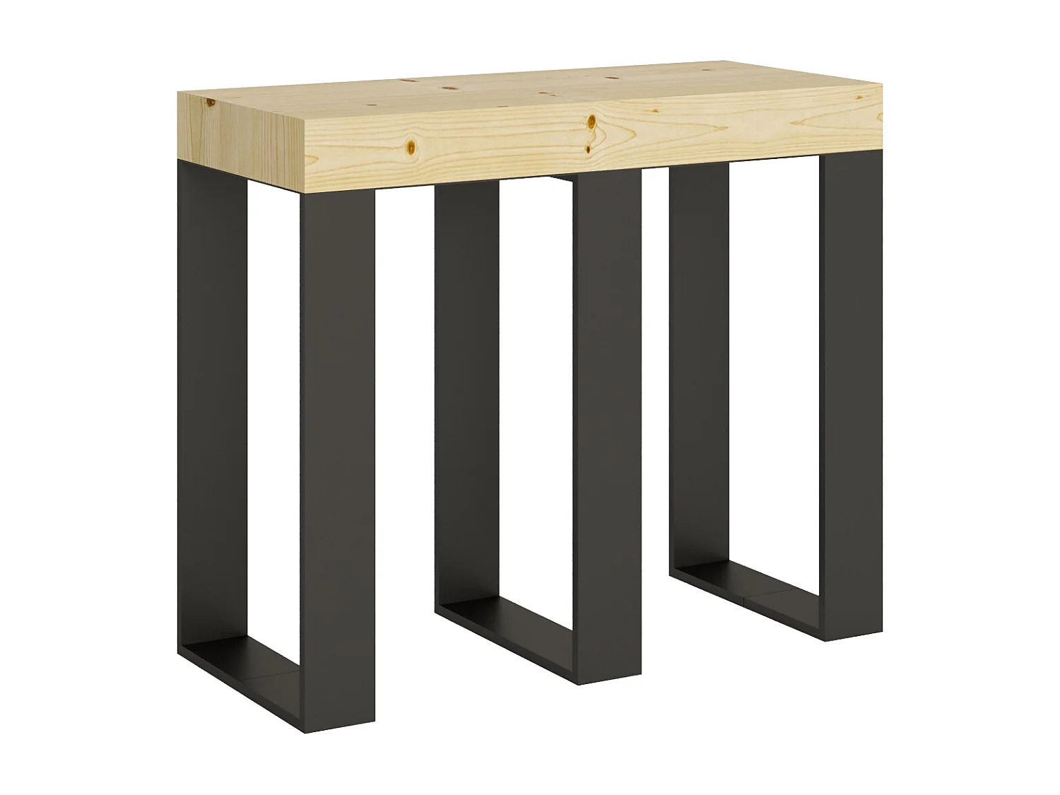 Console Primula Premium Sapin Nature cadre Anthracite