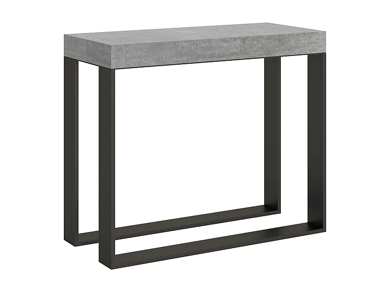 Wysuwana konsola 90x40/196 cm Elettra Small Premium Cement Structure Antracyt