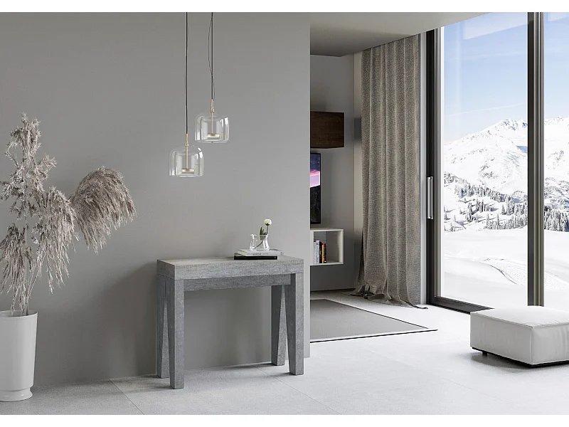 Consolle allungabile 90x40/300 cm Naxy cemento