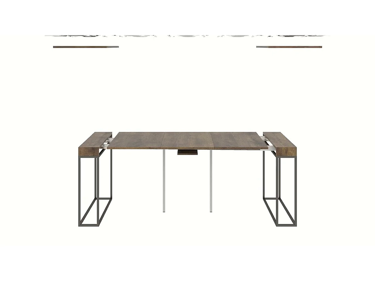 Console extensible 90x40/300 cm Epoca Chêne Nature cadre Anthracite