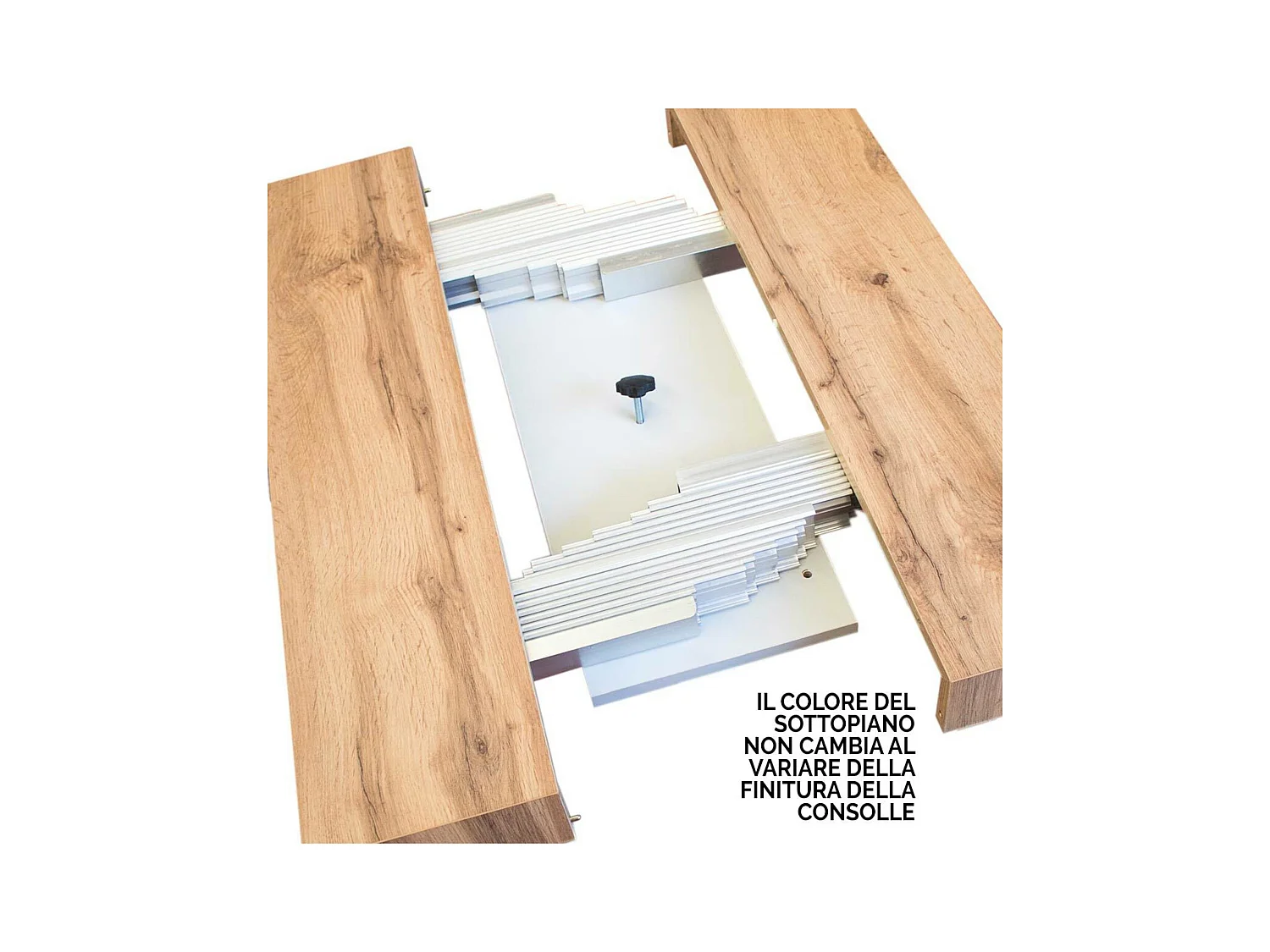 Ausziehbare Konsole 90x40/300 cm Naxy White Ash