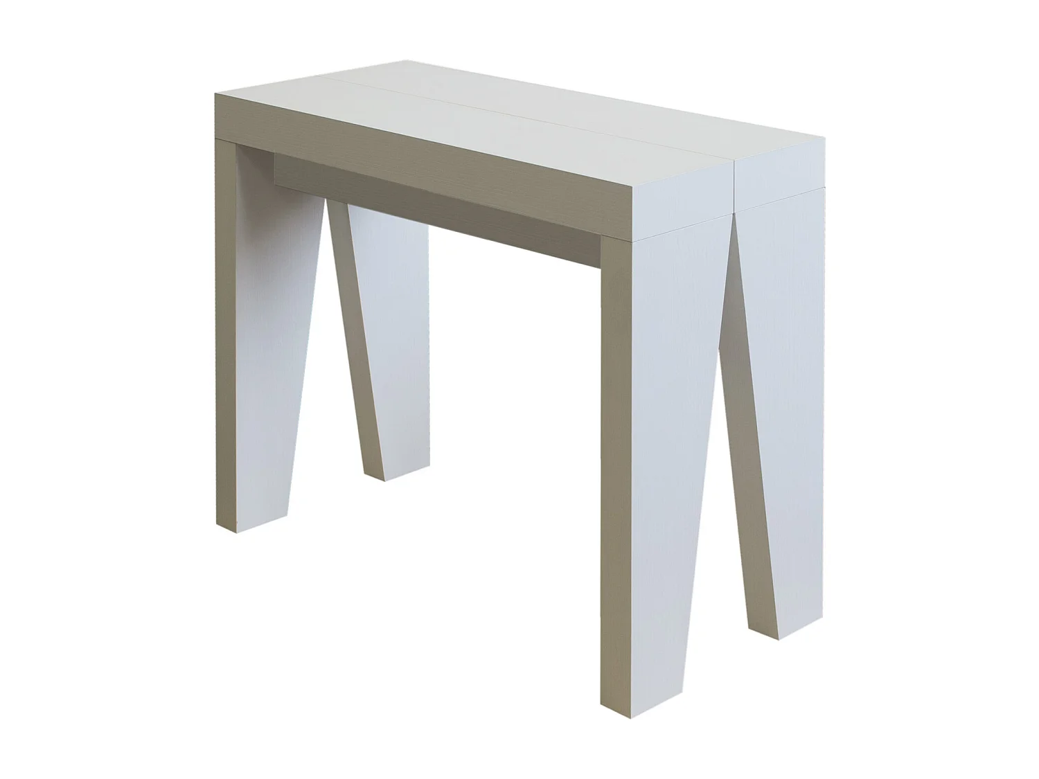 Uitschuifbare sidetable 90x40/300 cm Naxy eiken wit