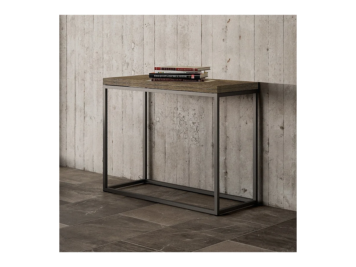 Consolle apribile 90x45/90 cm Nordica Libra Noce telaio Antracite