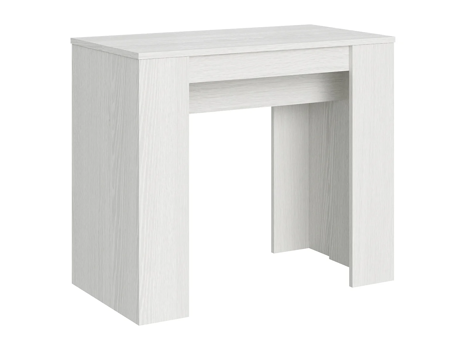 Consola extensible 90x48/308 cm Basic fresno blanco