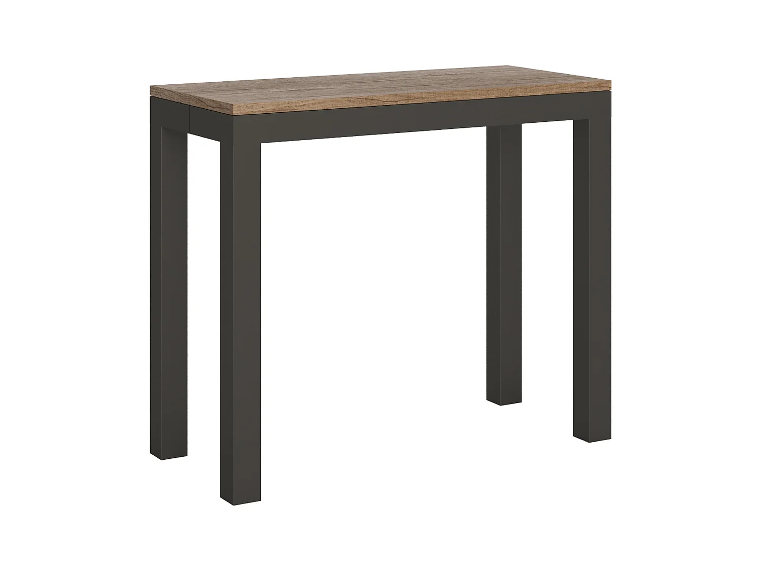 Console extensible 90x40/196 cm Everyday Small Evolution Chêne Nature cadre Anthracite