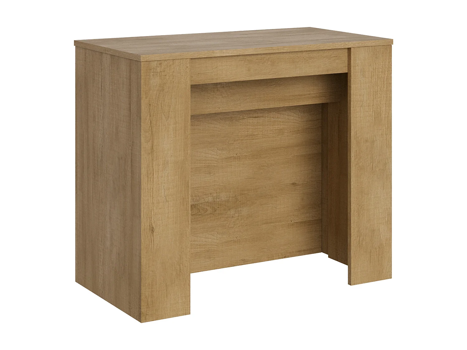 Console extensible 90x48/296 cm Venus chêne nature rallonges internes