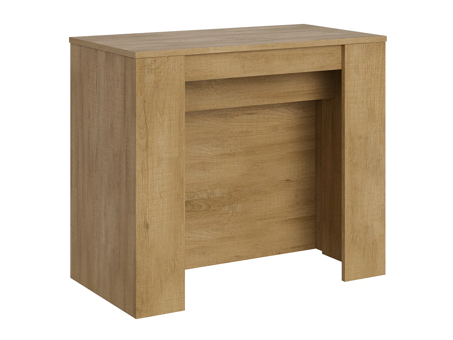 Konsola rozkładana 90x48/296 cm Venus Dąb naturalny wewnętrzne przedłużenia