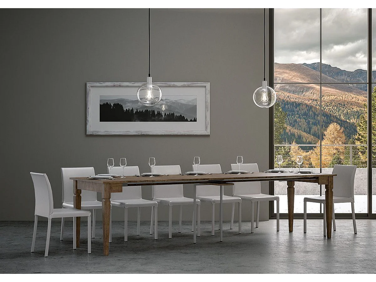 Console extensible 90x48/308 cm Empire Noyer