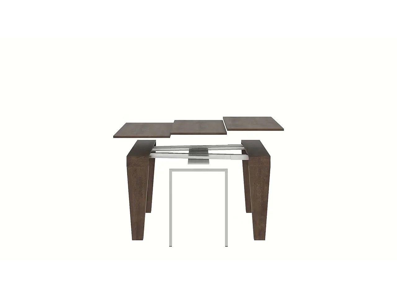 Console extensible 90x40/300 cm Spimbo gris béton