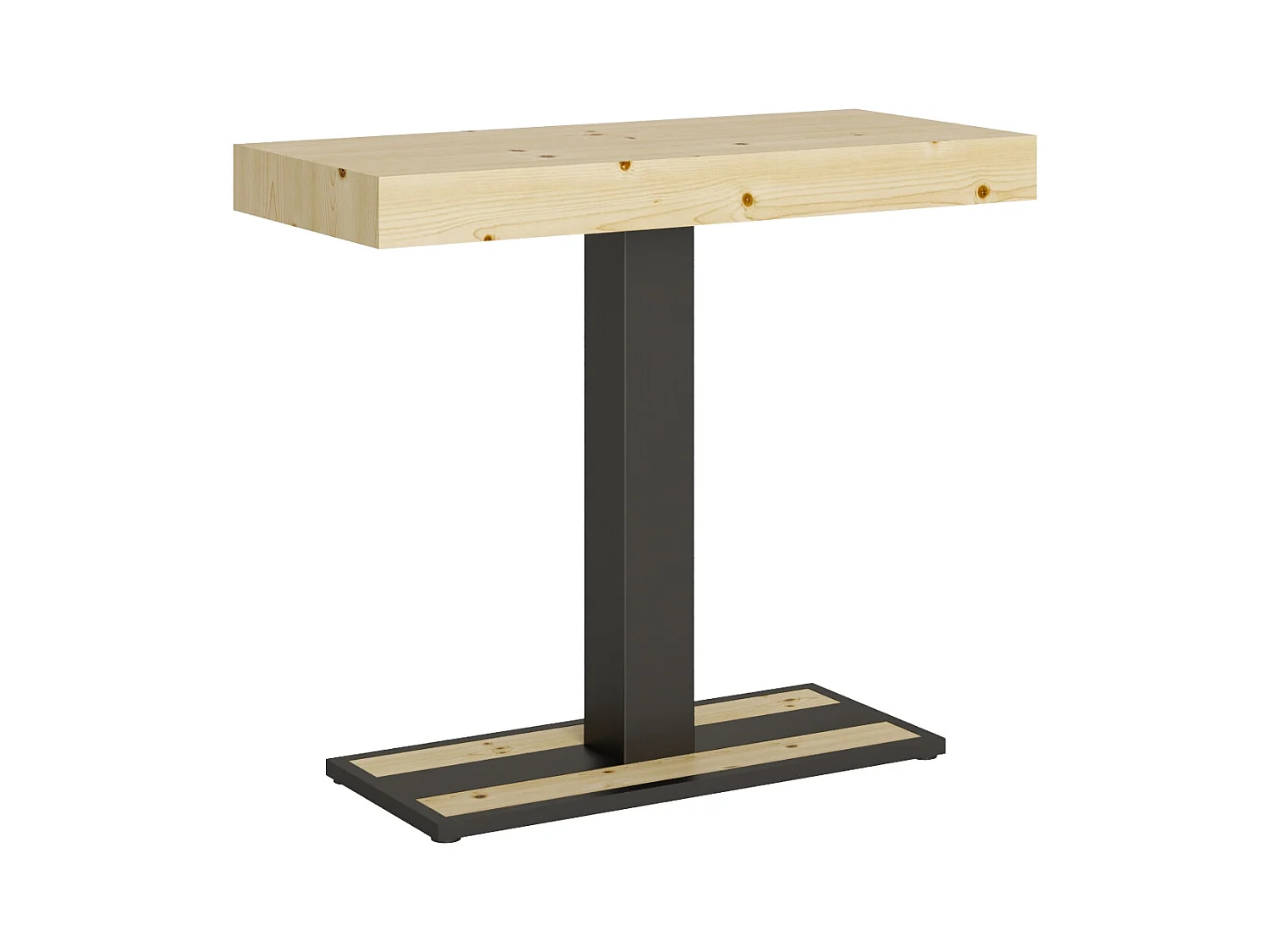 Console Mimosa Premium Sapin Nature cadre Anthracite