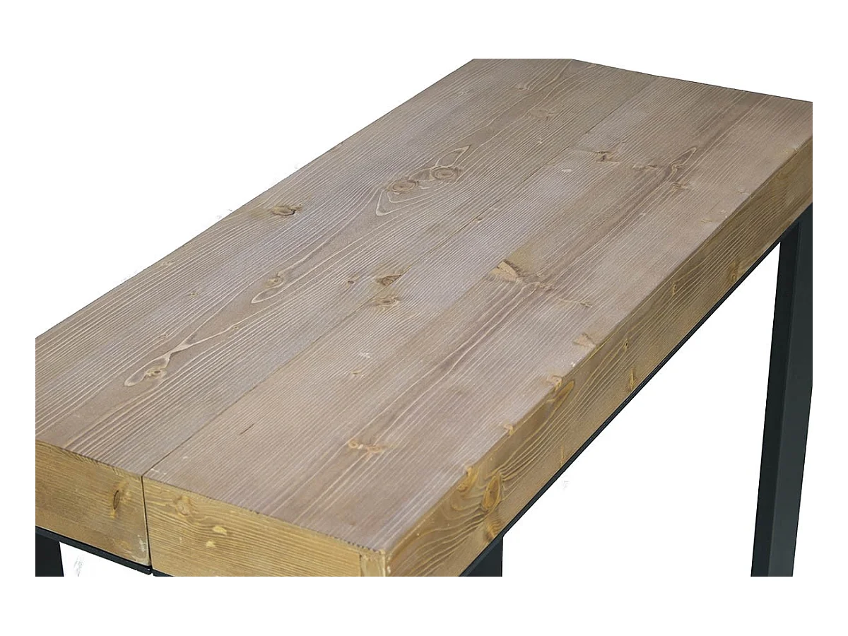 Konsola rozkładana 90x40/290 cm Tecno Abete Tinto rama Antracyt