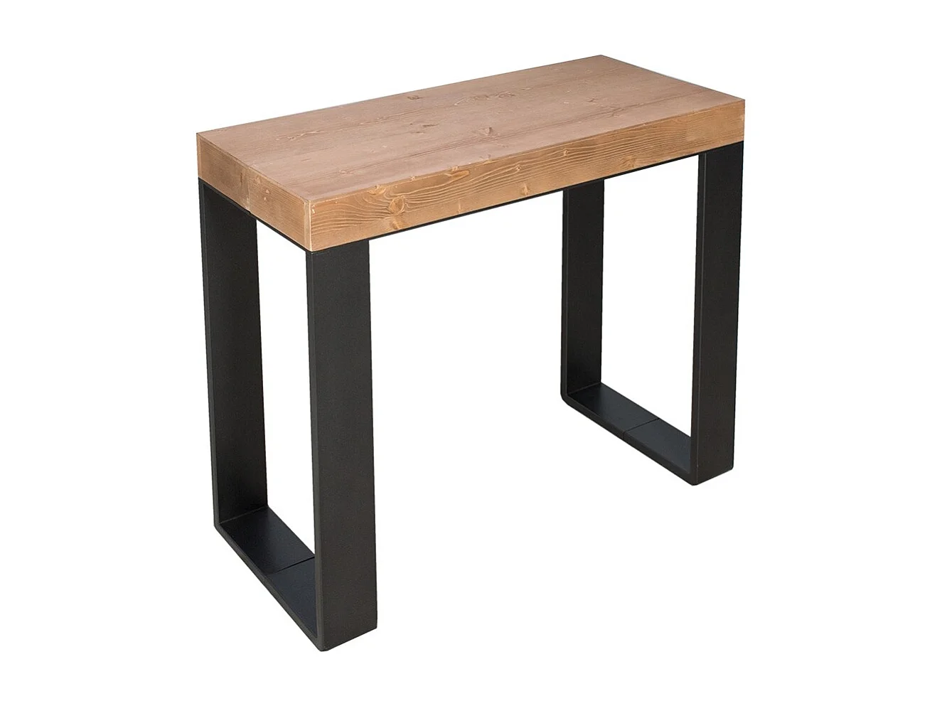 Console Extensible 90x40/290 cm Tecno sapin teinté pieds anthracite