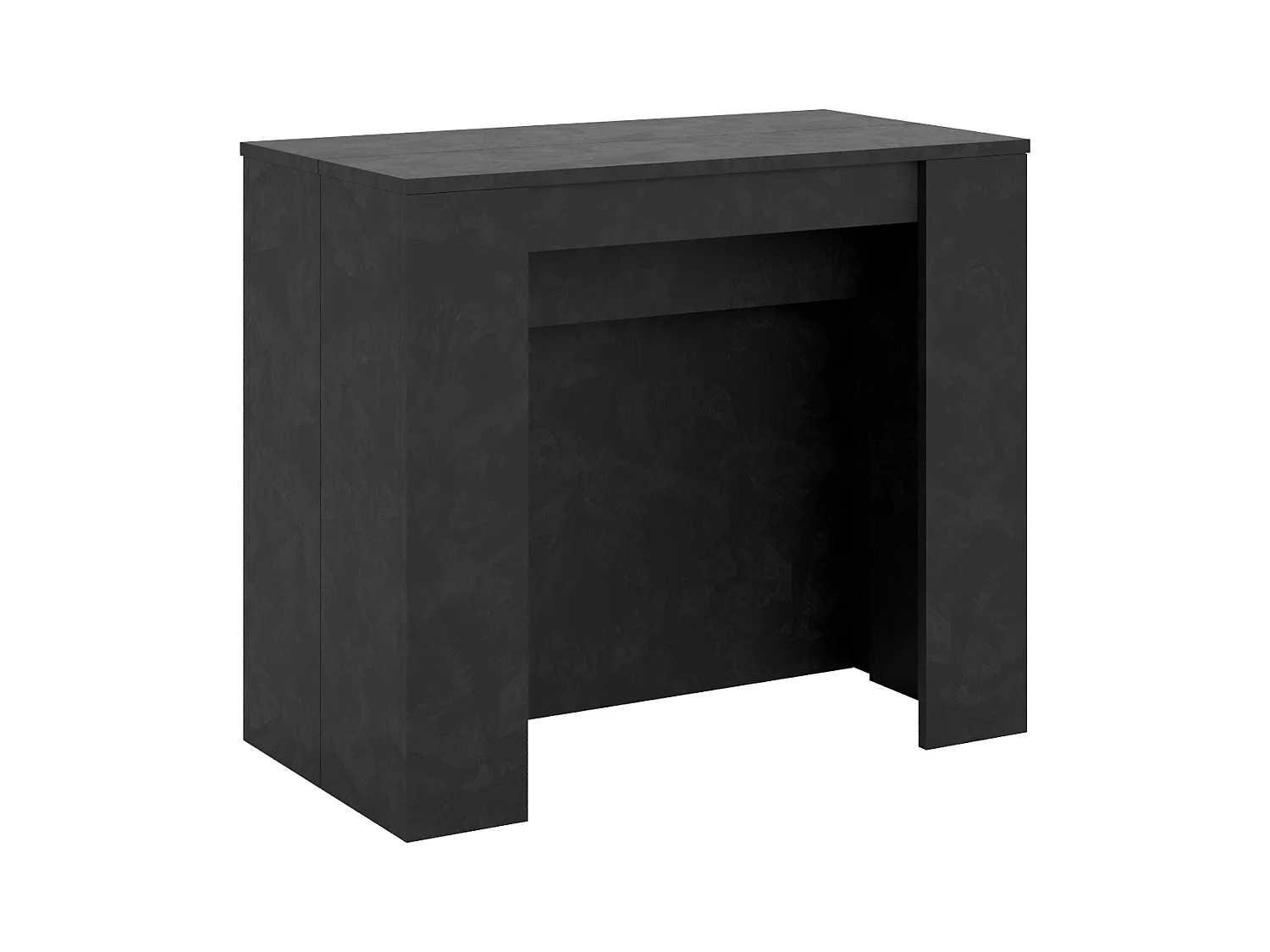 Console extensible 90x48/296 cm Venus Anthracite Spatulé rallonges internes