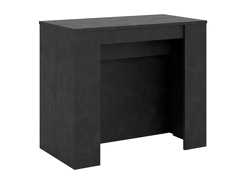 Uitschuifbare sidetable 90x48/296 cm Venus structuur antraciet interne verlengstukken