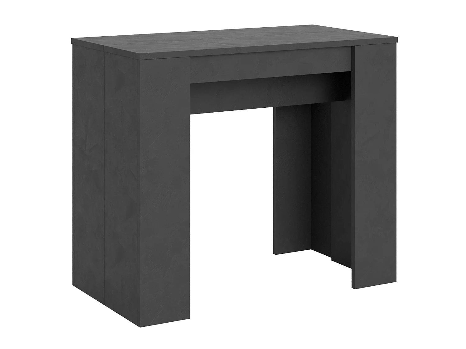 Uitschuifbare sidetable 90x48/308 cm Basic structuur antraciet