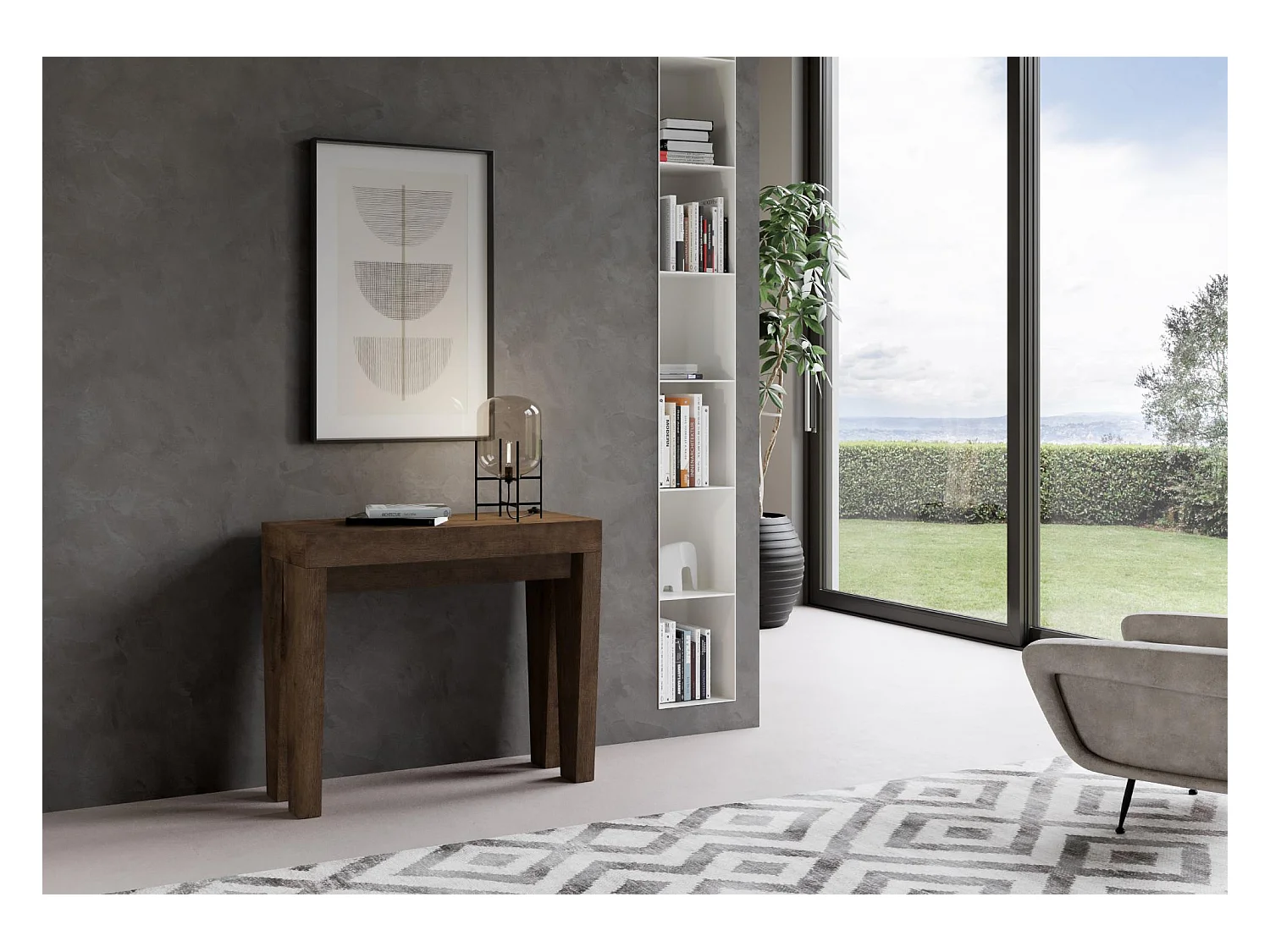 Consola extensible 90x40/300 cm Spimbo Nogal