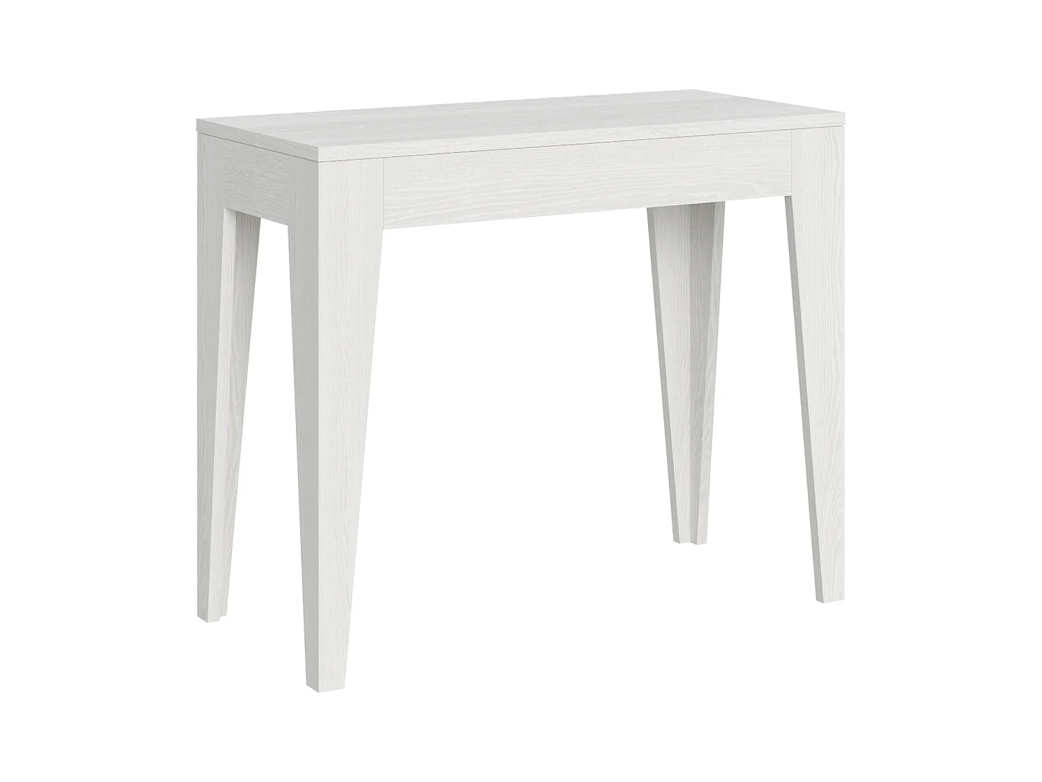 Console extensible 90x42/302 cm Isotta Frêne Blanc