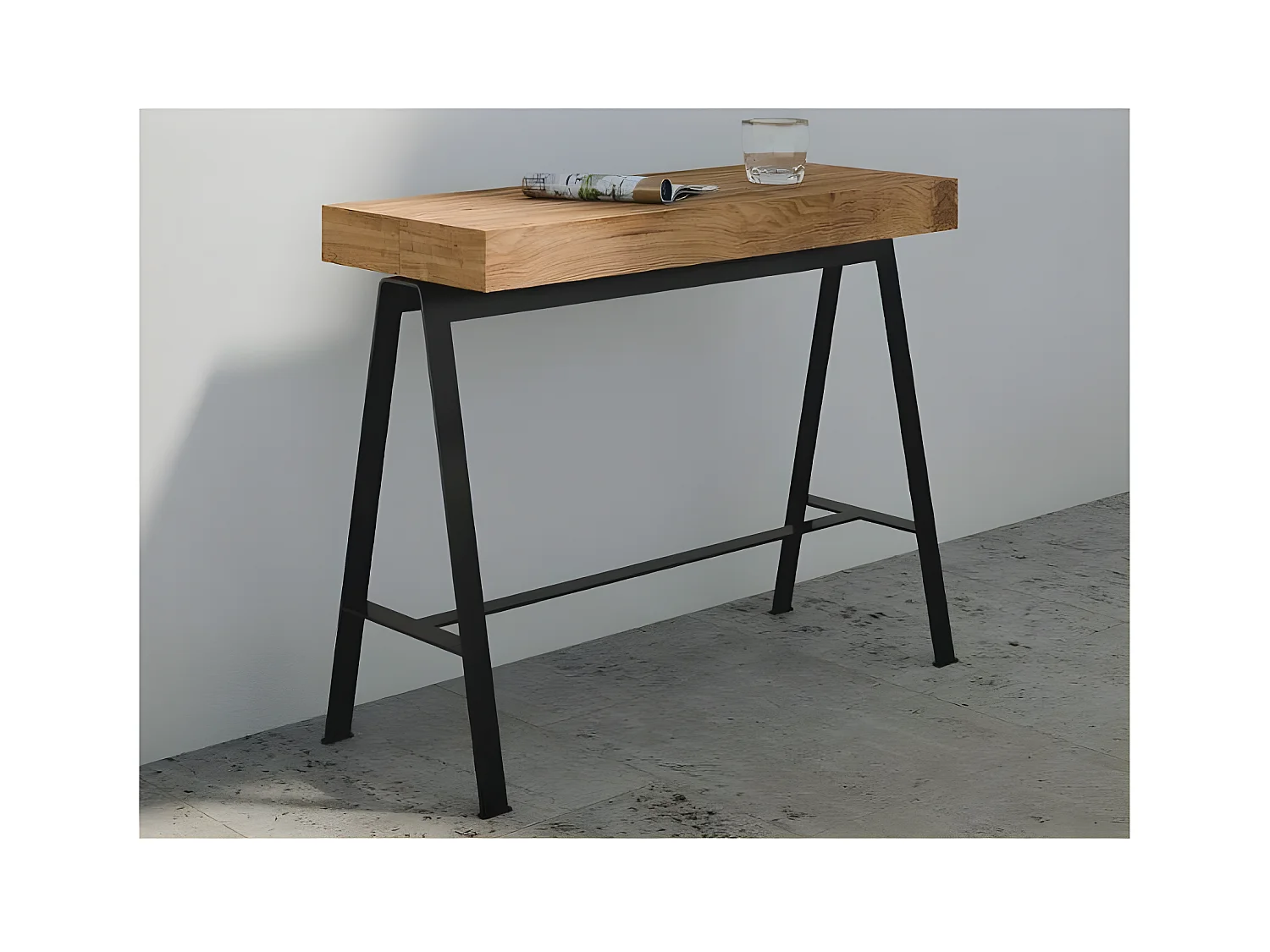 Console Iris Small Sapin Teinté cadre Anthracite