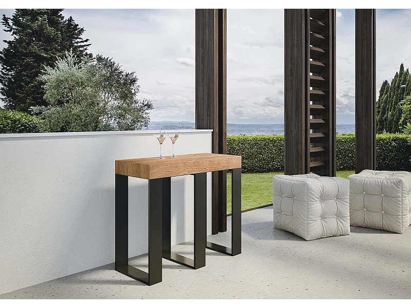 Console Primula Small Premium Sapin Teinté cadre Anthracite