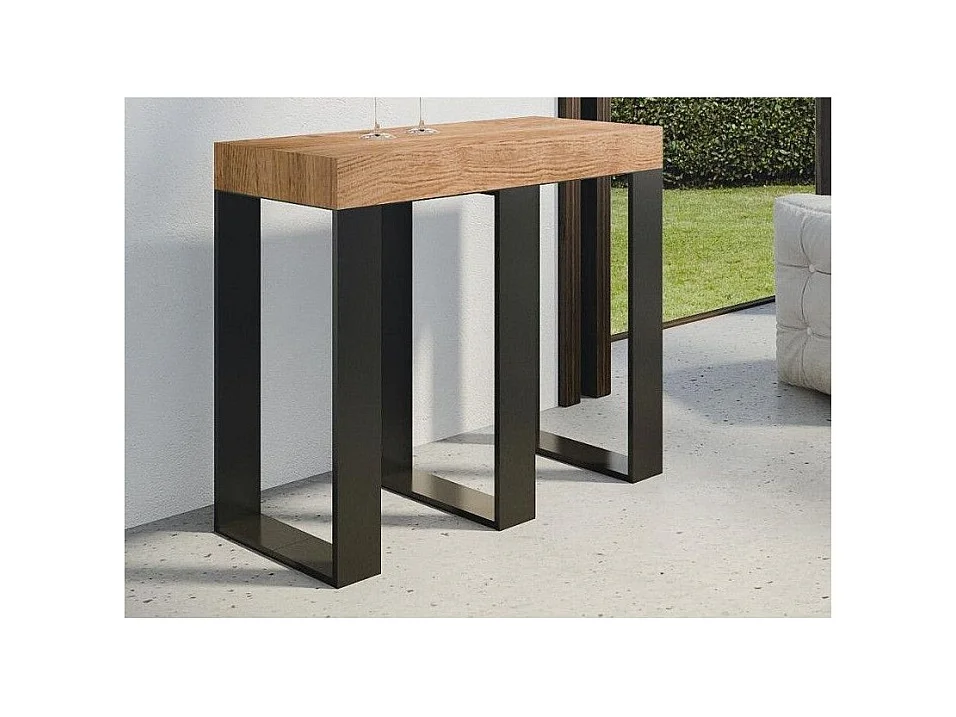 Console Primula Small Premium Sapin Teinté cadre Anthracite