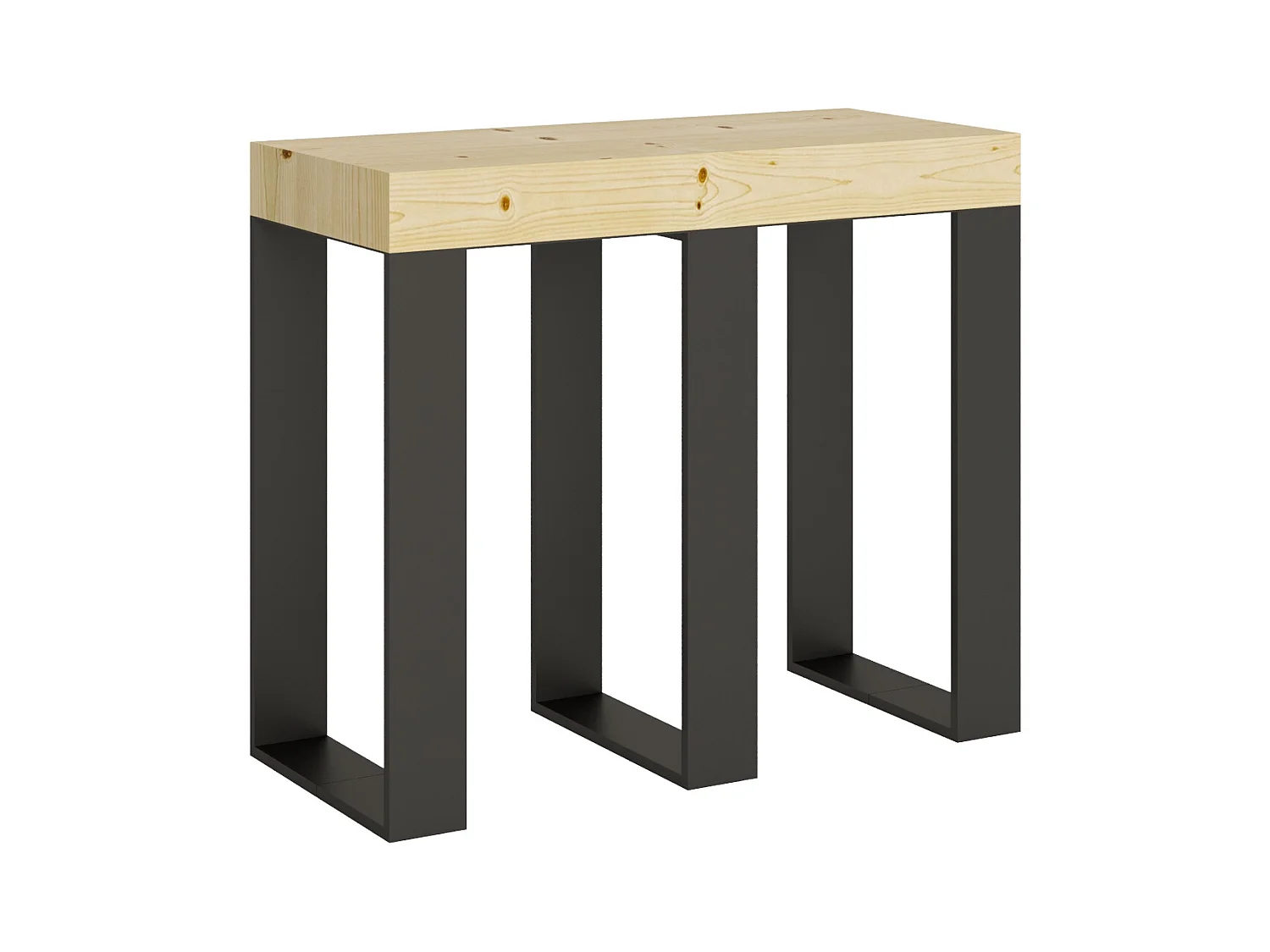 Console Primula Small Premium Sapin Nature cadre Anthracite